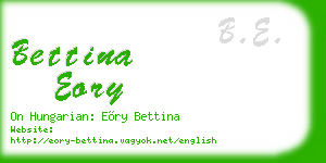 bettina eory business card